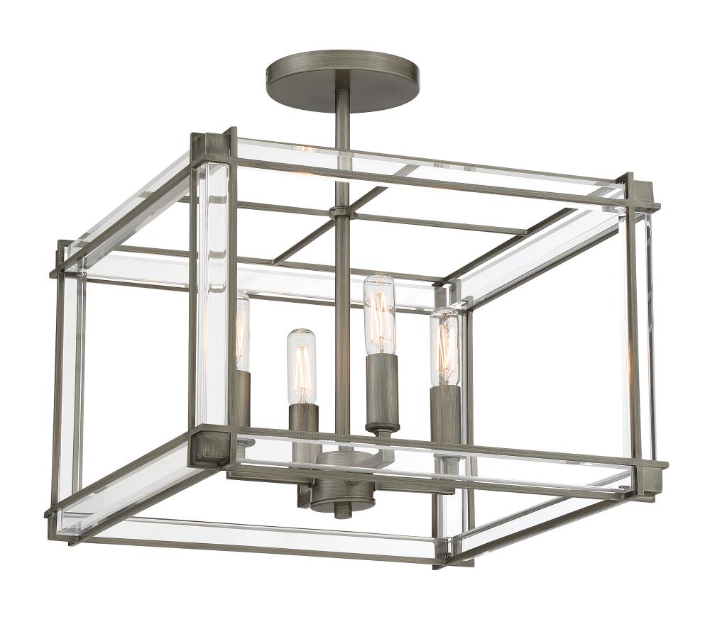 LANGEN SQUARE - 4 LIGHT SEMI FLUSH
