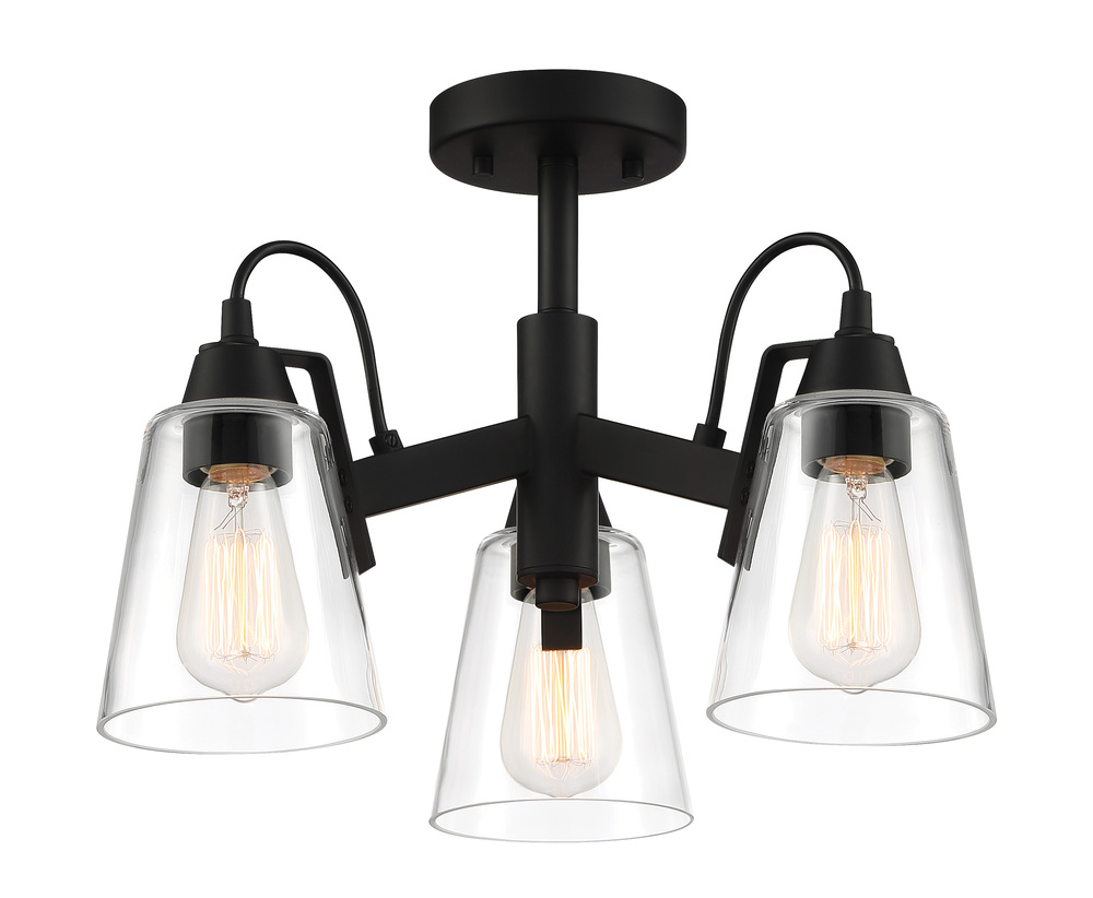 BECKONRIDGE - 3 LIGHT SEMI FLUSH