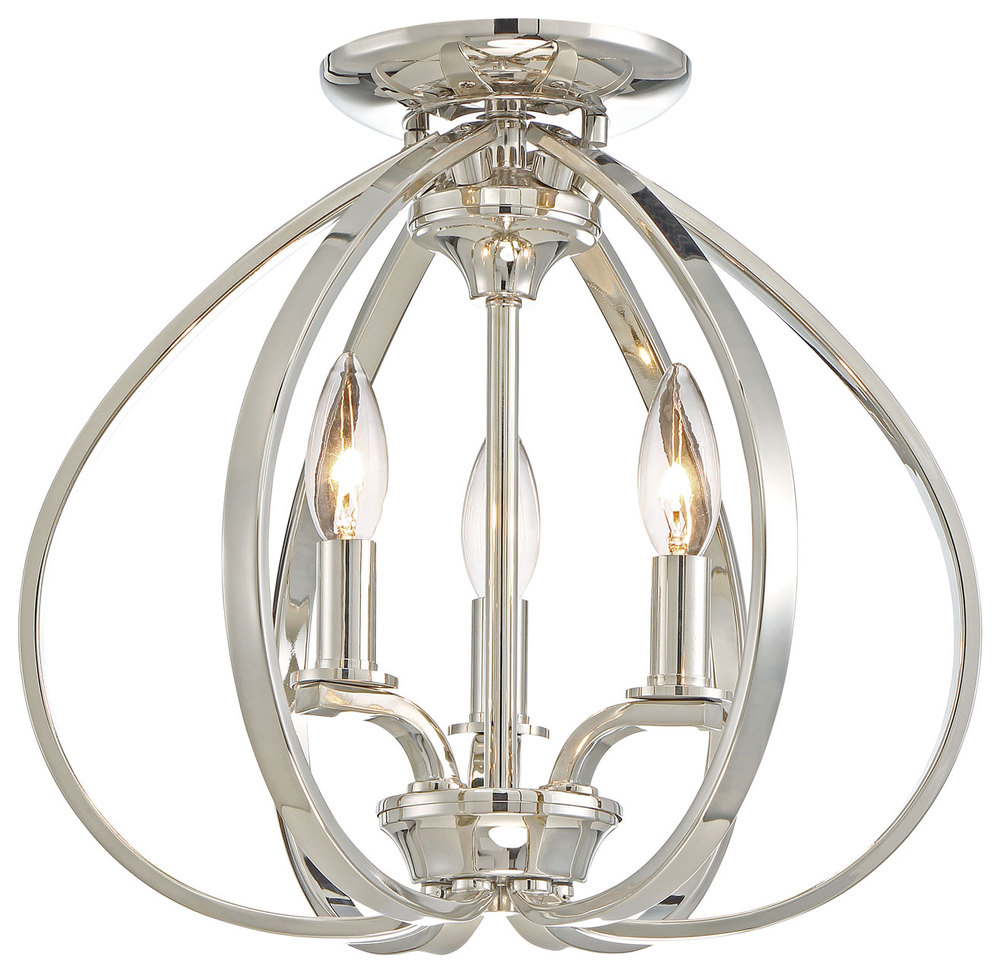 TILBURY - 3 LIGHT SEMI FLUSH