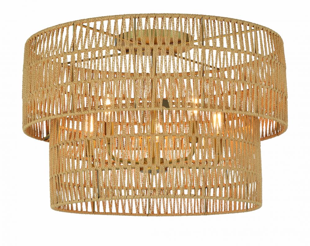 BUNGALOW HEAVEN - 26&#34; 5 LIGHT FLUSH MOUNT