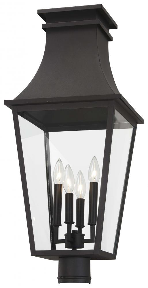 GLOUCESTER- 4 LIGHT OUTDOOR POST MOUNT 12&#34;