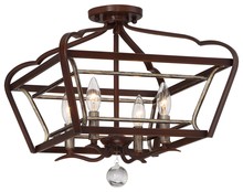 Minka-Lavery 4347-593 - ASTRAPIA - 4 LIGHT SEMI FLUSH