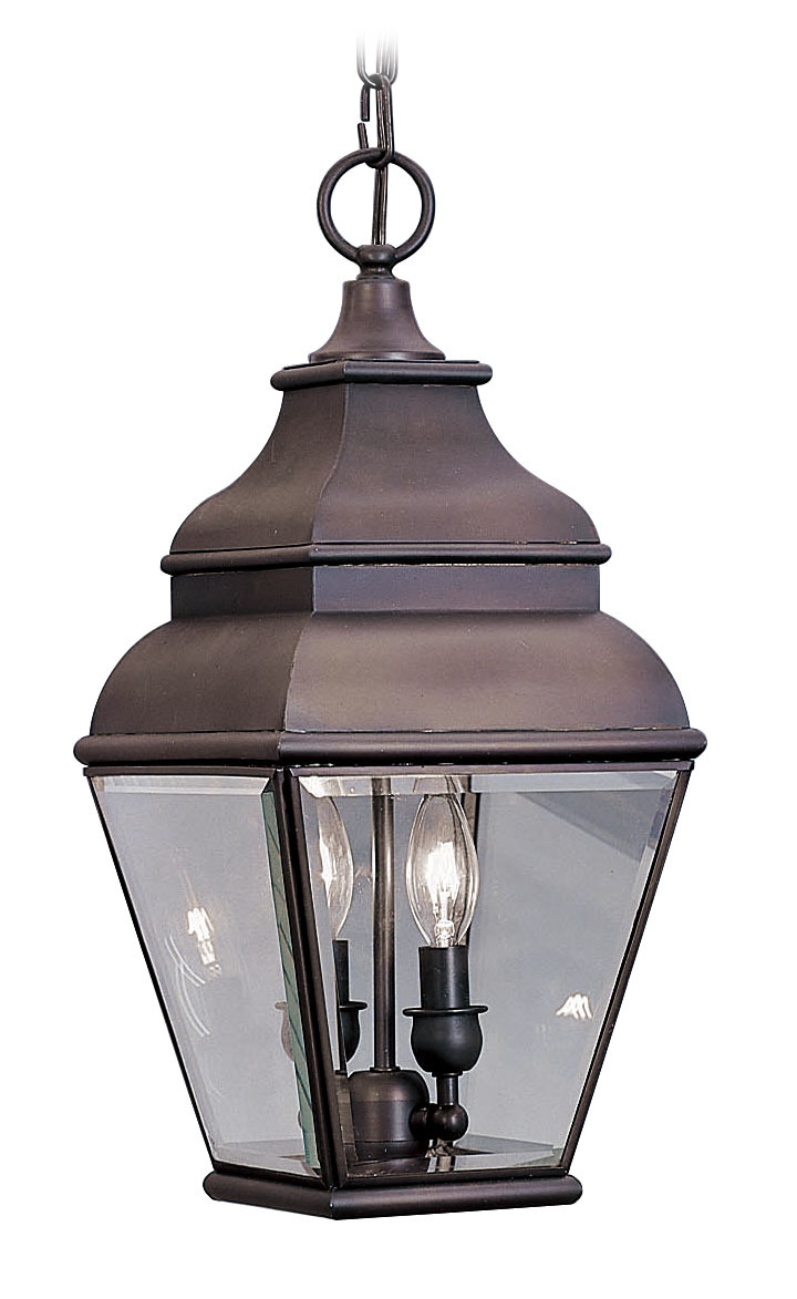 2 Light Bronze Outdoor Chain Lantern