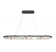 Lib & Co. US 12174-040 - Nettuno 60&#34; Oval LED Chandelier, Painted Brushed Grey