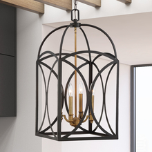 Savoy House 3-4081-4-79 - Talbot 4 LT Pendant in English Bronze and Warm Brass