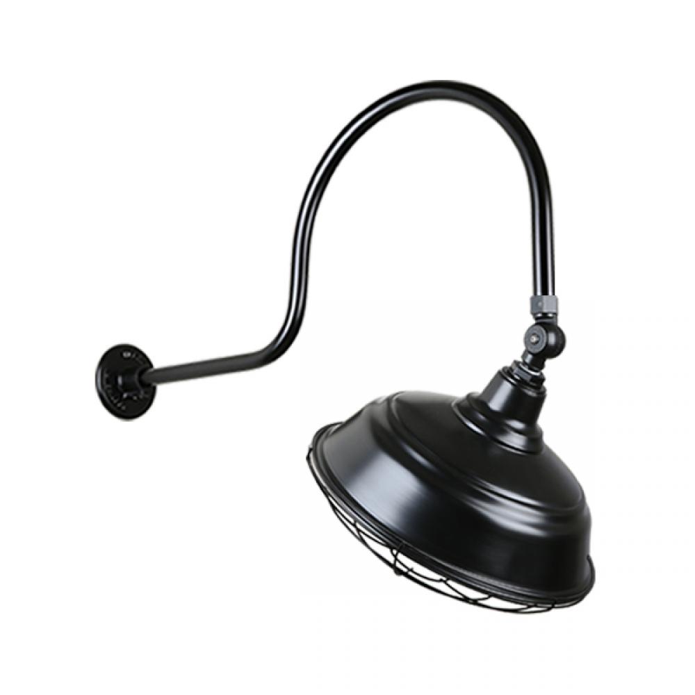 17&#34; Gooseneck Light Warehouse Shade, QSNHL-C Arm, Swivel Knuckle & Wire Guard Accessories