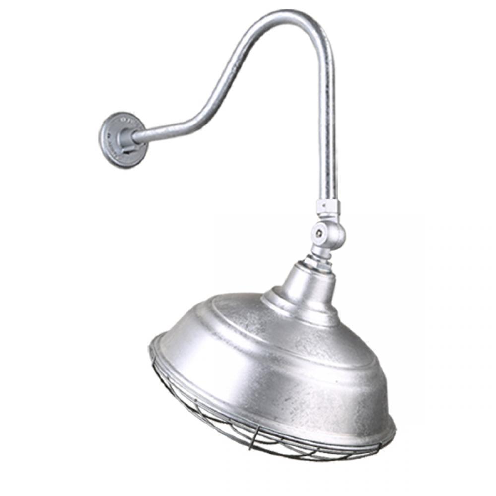 17&#34; Gooseneck Light Warehouse Shade, QSNHL-H Arm, Swivel Knuckle & Wire Guard Accessories