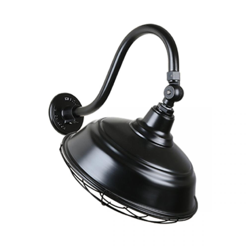 17&#34; Gooseneck Light Warehouse Shade, QSNB-42 Arm, Swivel Knuckle & Wire Guard Accessories