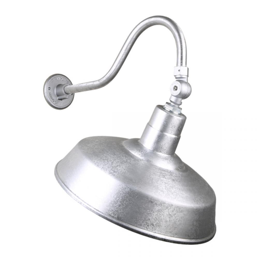 14&#34; Gooseneck Light Warehouse Shade, QSNHL-A Arm, Swivel Knuckle Accessory