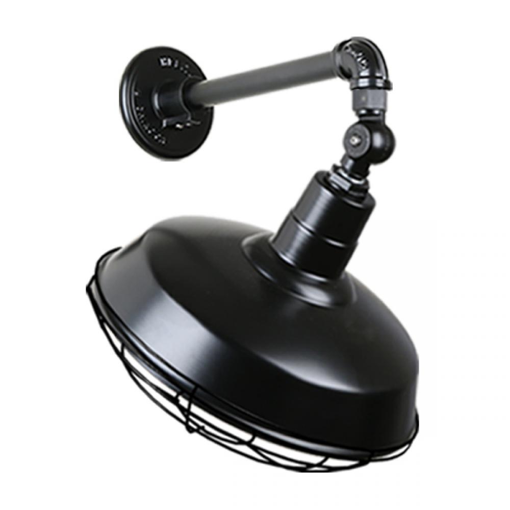 14&#34; Gooseneck Light Warehouse Shade, QSNB-44 Arm, Swivel Knuckle & Wire Guard Accessories
