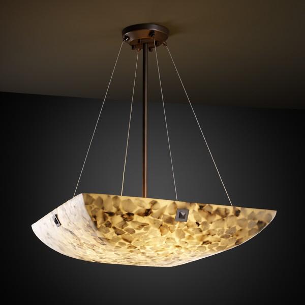 24&#34; Pendant Bowl w/ Pair Cylindrical Finials