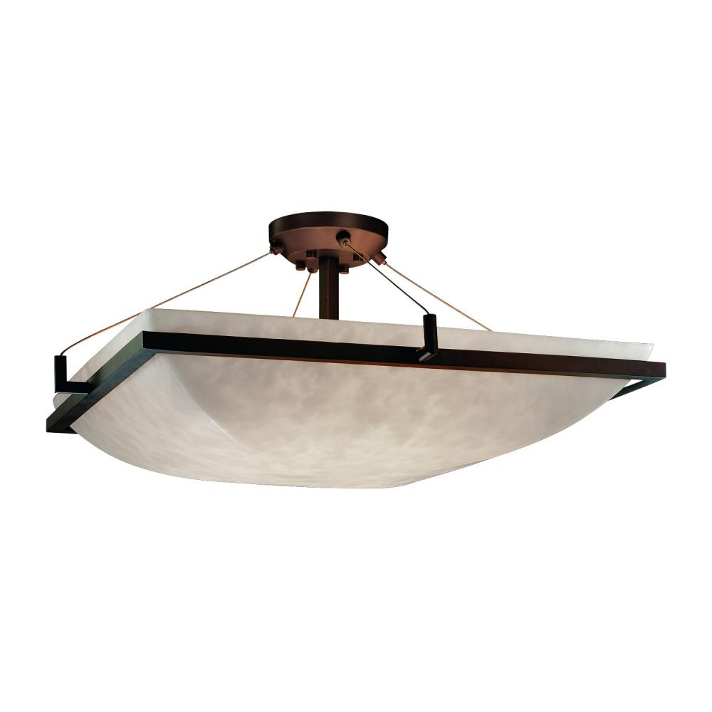 18&#34; Square Semi-Flush Bowl w/ Ring