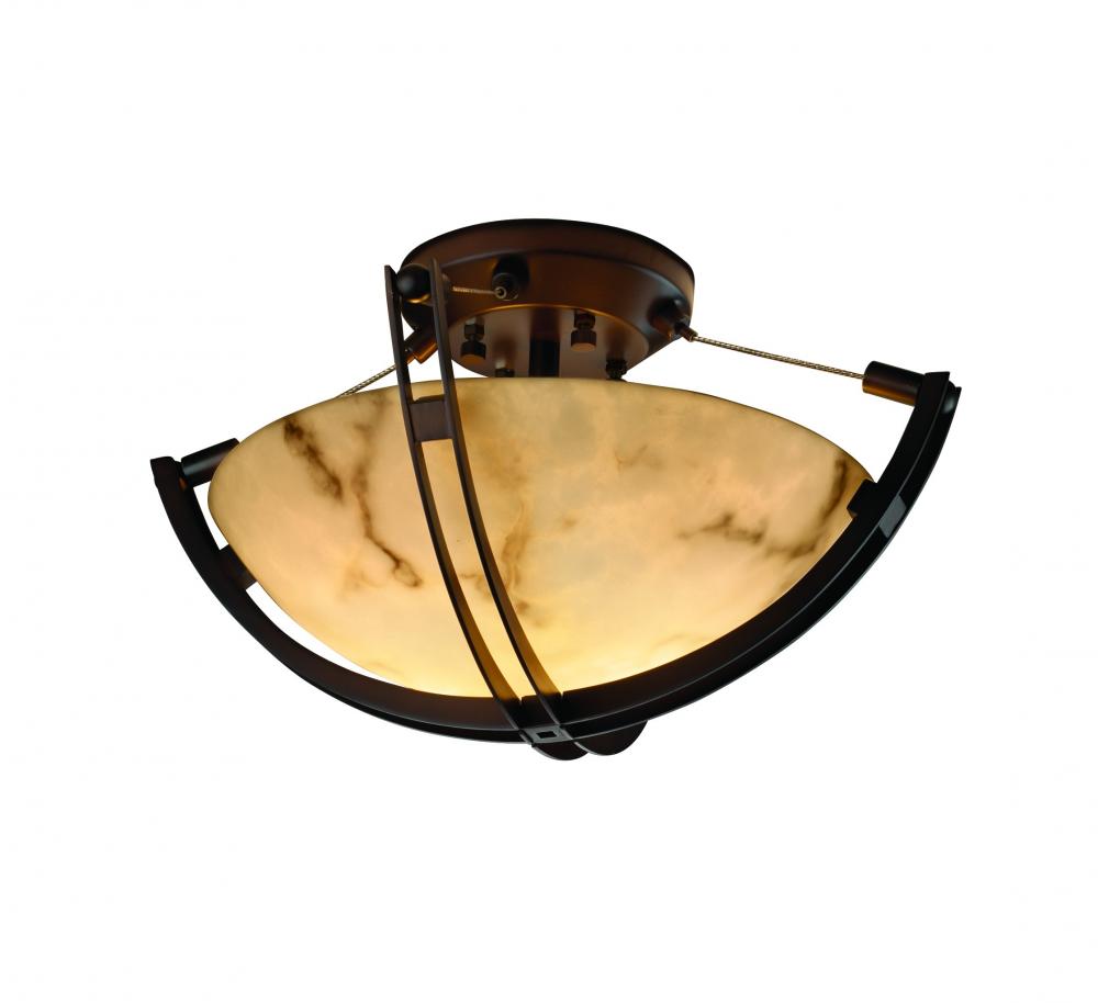 14&#34; Semi-Flush Bowl w/ Crossbar