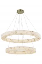 Justice Design Group ALR-8228-BRSS - Medley 42&#34; LED Two-Tier Ring Pendant