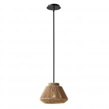 Justice Design Group ECO-8290-MBLK - Nido 12&#34; Natural Rope 1-Light Pendant