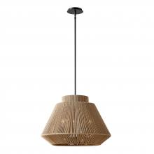 Justice Design Group ECO-8292-MBLK - Nido 24&#34; Natural Rope 5-Light Pendant