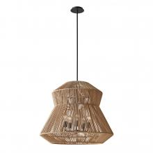 Justice Design Group ECO-8294-MBLK - Nido 30&#34; Tiered Trapezoid Natural Rope 5-Light Pendant