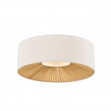 Justice Design Group FAB-9582-CREM-MBLK - Warren 24&#34; Drum Flush-Mount