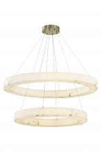 Justice Design Group FAL-8228-BRSS - Medley 42&#34; LED Two-Tier Ring Pendant