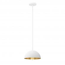 Justice Design Group NSH-9840-MTGD - Elias 9&#34; 1-Light Dome Pendant
