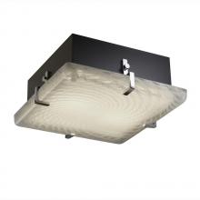 Justice Design Group FSN-5555-WEVE-CROM-LED-2000 - Clips 12&#34; Square Flush-Mount