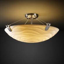Justice Design Group PNA-9611-35-BANL-NCKL - 18&#34; Semi-Flush Bowl w/ U-Clips