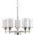 Alexa Collection Five-Light Brushed Nickel Etched Linen With Clear Edge Glass Modern Chandelier Ligh