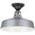 Cedar Springs Collection Metallic Gray One-Light Farmhouse Semi-Flush Mount