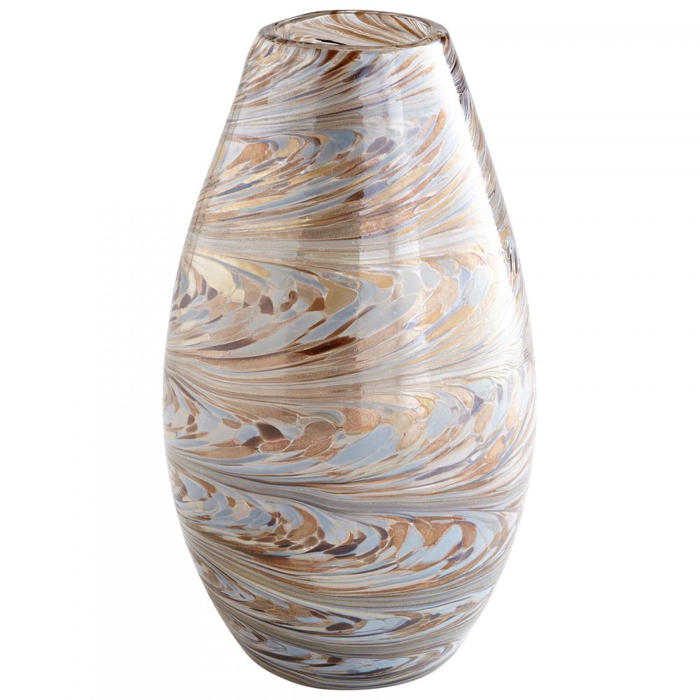 Caravelas Vase Metallic Sand Swirl - Small