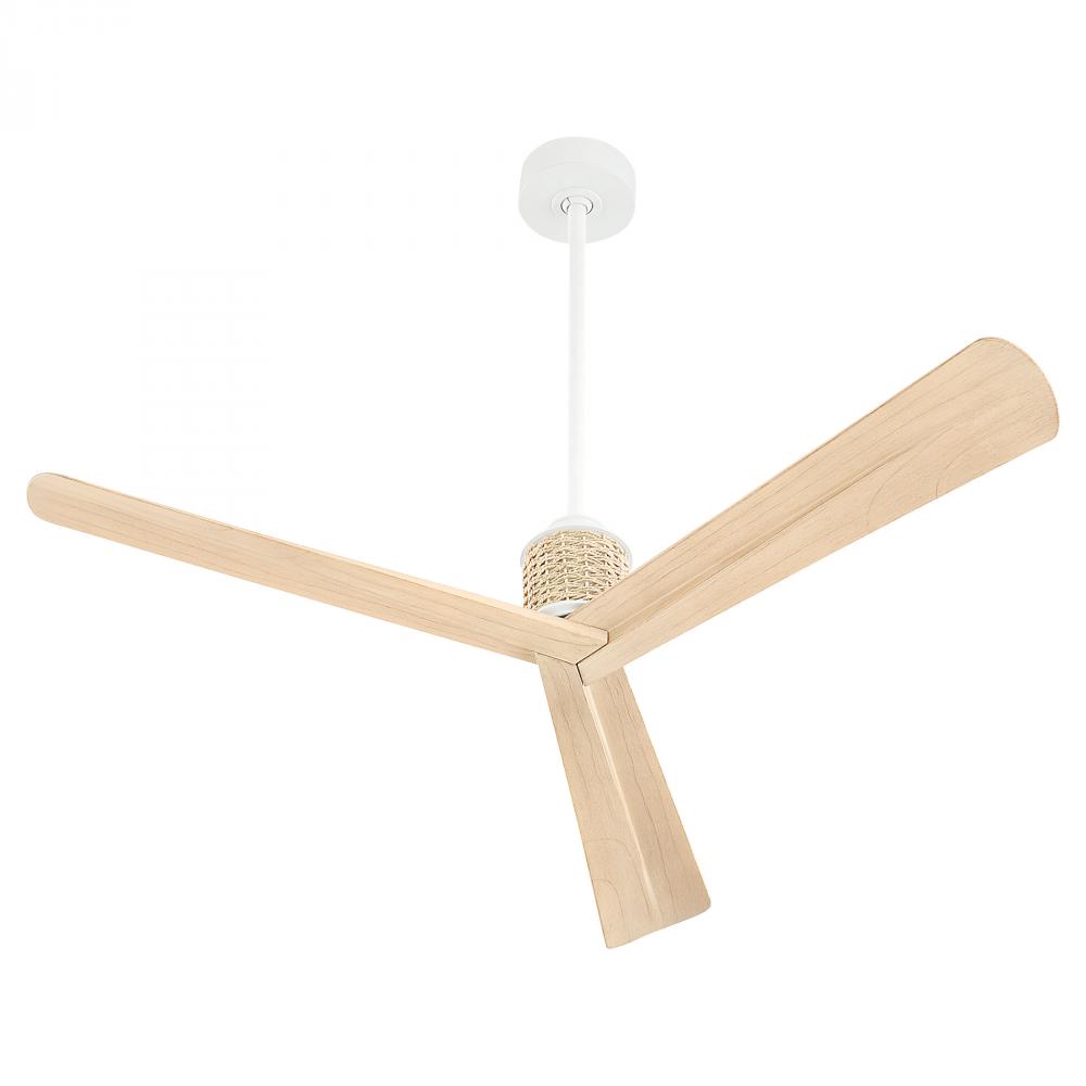 Kona 56&#34; Ceiling Fan Studio White and Natural Oak