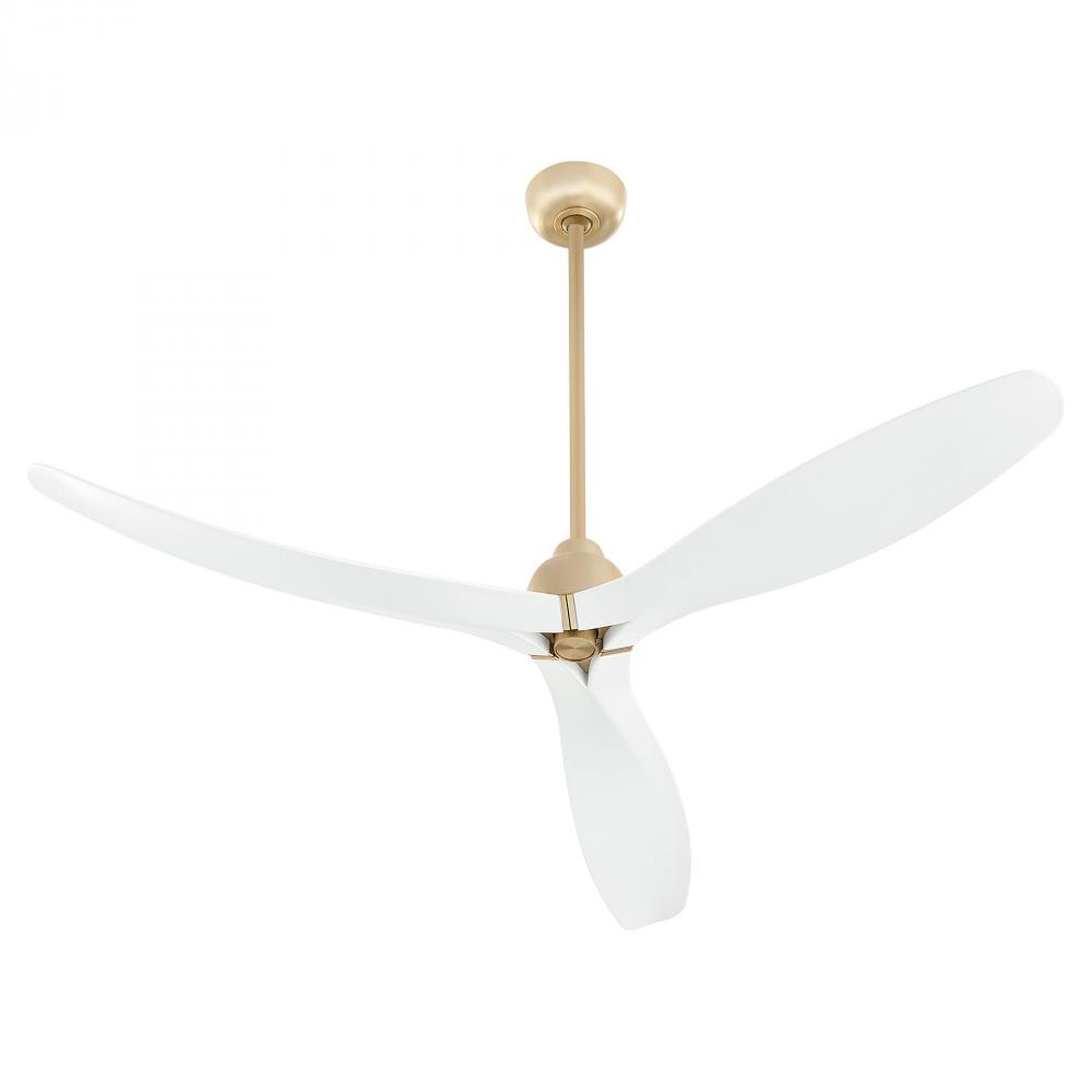 Bora Bora 62&#34; Ceiling Fan Aged Brass - Studio White