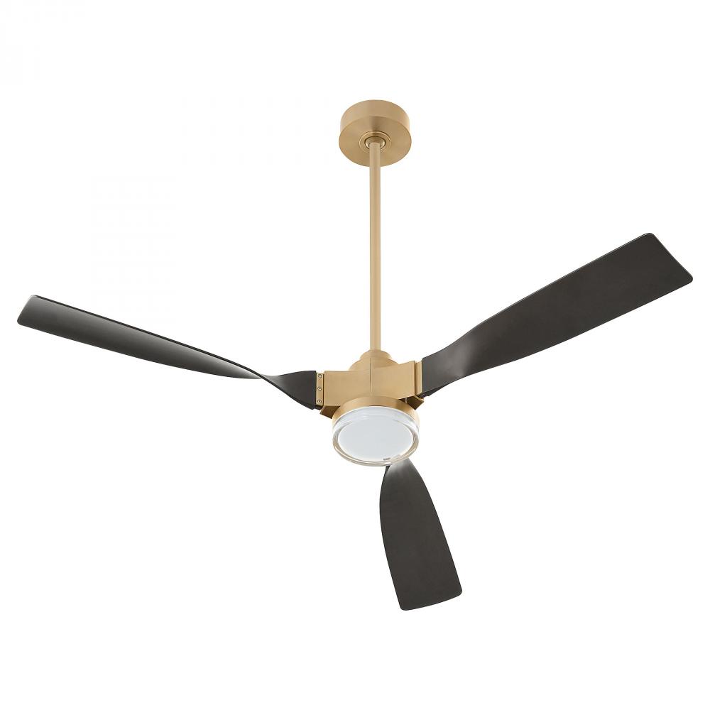 Alisio 58&#34; Ceiling Fan Aged Brass - Dark Walnut