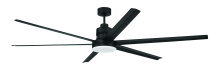 Craftmade MND72FB6 - 72&#34; Mondo Indoor/Outdoor (Damp) in Flat Black w/ Flat Black Blades