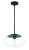 1 Light Large Oval Pendant with Clear Glass