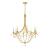 Metro 8 Light Crystal Beads Antique Gold Chandelier