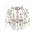 Regis 6 Light Hand Cut Crystal Olde Silver Semi Flush Mount