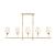 Broche 5 Light Antique Gold Linear Chandelier