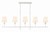 Broche 5 Light Matte White Linear Chandelier