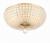 Bella 3 Light Antique Gold Semi Flush Mount