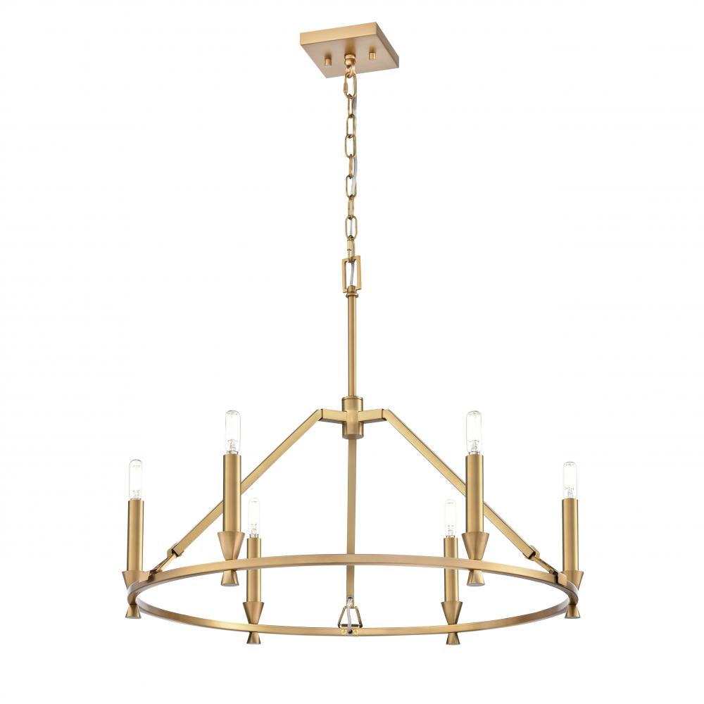 Carisbrooke 26&#34; Chandelier, Brass
