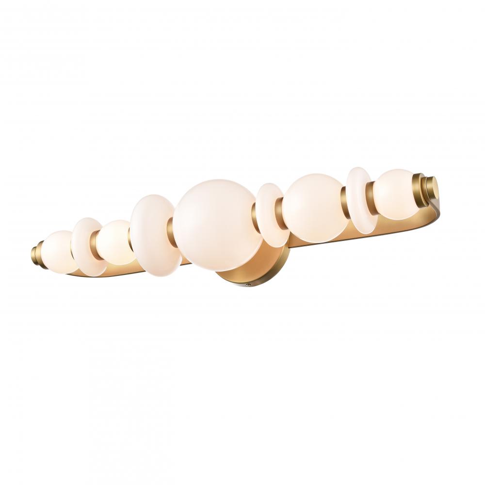 Corsair 24&#34; Sconce/Vanity, Brass w/True Opal