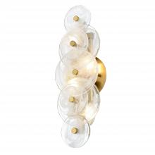 DVI DVP36501BR-MS - Carousel 18&#34; Sconce, Brass w/MS Glass