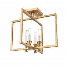 DVI DVP37111BR - Carisbrooke 15&#34; Semi-flush, Brass