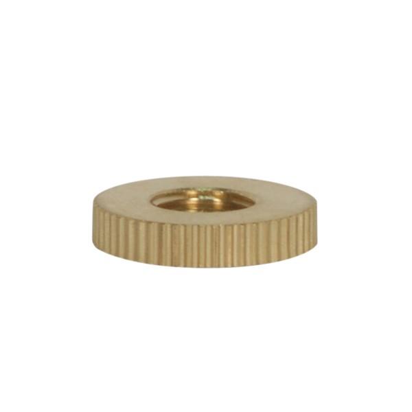 Knurl Solid Brass Check Ring; 1/8 IP Tapped; 1&#34; Diameter