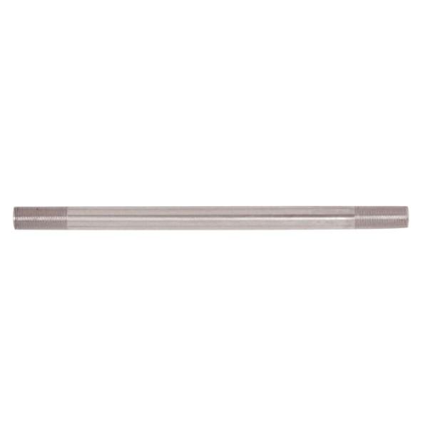 Steel Pipe; 1/8 IP; Nickel Plated Finish; 6&#34; Length; 3/4&#34; x 3/4&#34; Threaded On Both Ends