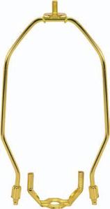 Heavy Duty Harp; Polished Brass Finish; 15&#34; Height; 1/8 IP Saddle; 1/4-27 Thread; 125 Carton