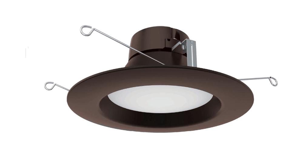 10.5 watt LED Downlight Retrofit; 5&#34;-6&#34;; 3000K; 120 volts; Dimmable; Bronze Finish