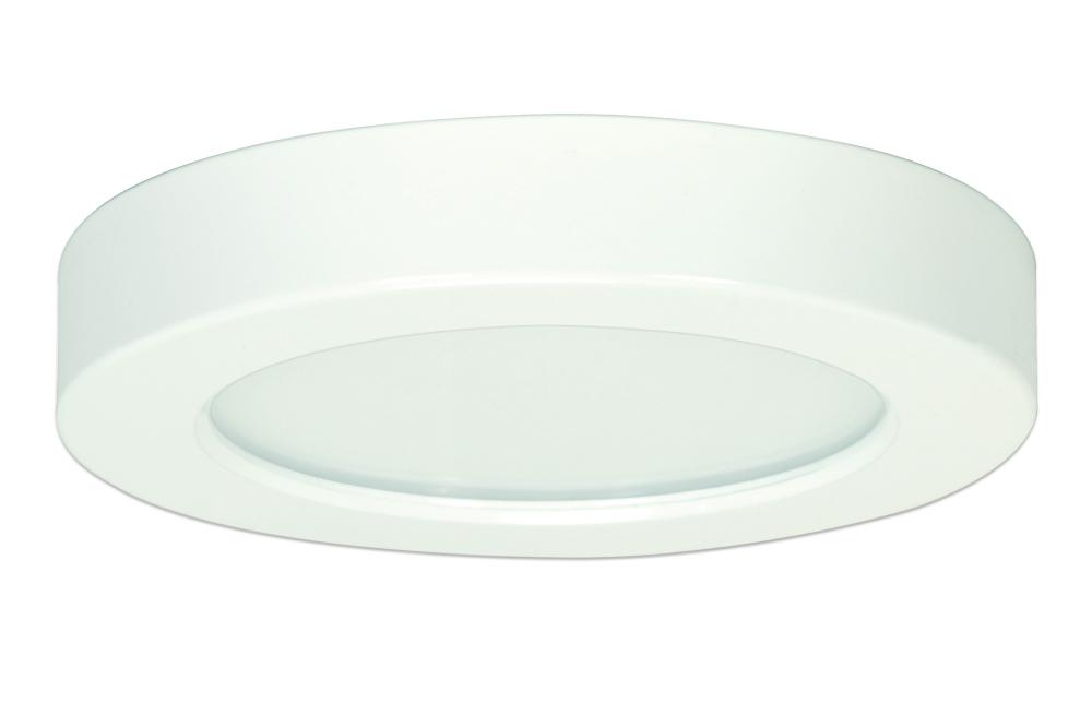 10.5 watt; 5.5&#34; Flush Mount LED Fixture; 2700K; Round Shape; White Finish; 120 volts