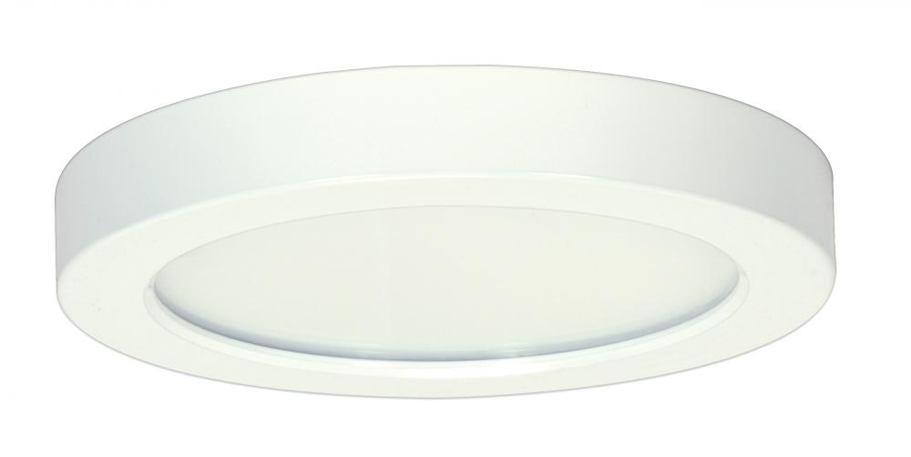 13.5 watt; 7&#34; Flush Mount LED Fixture; 3000K; Round Shape; White Finish; 120 volts