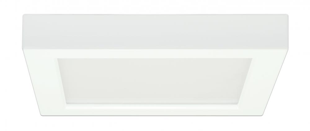 13.5 watt; 7&#34; Flush Mount LED Fixture; 2700K; Square Shape; White Finish; 120 volts